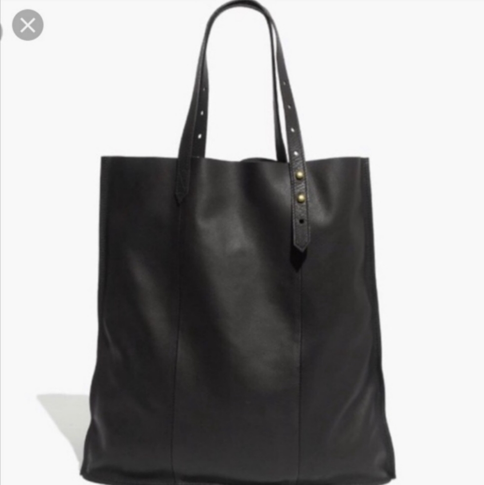 SOLD SOLD Madewell McCarren black leather tote bag